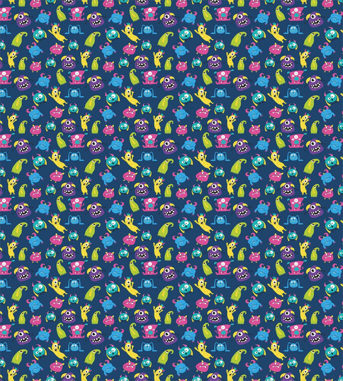 Funny Monsters Making Faces — Pattern