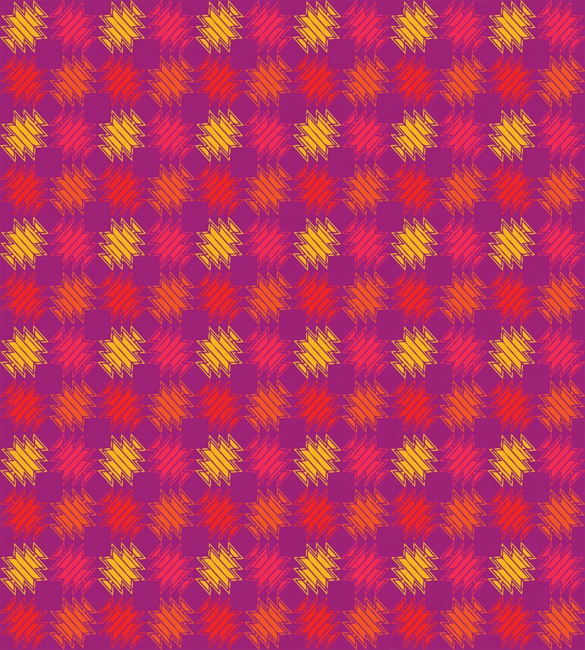 Hand Drawn Square Shape Motifs — Pattern