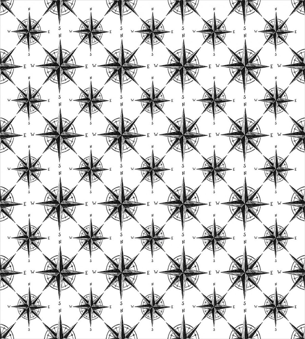 Monochrome Windrose — Pattern