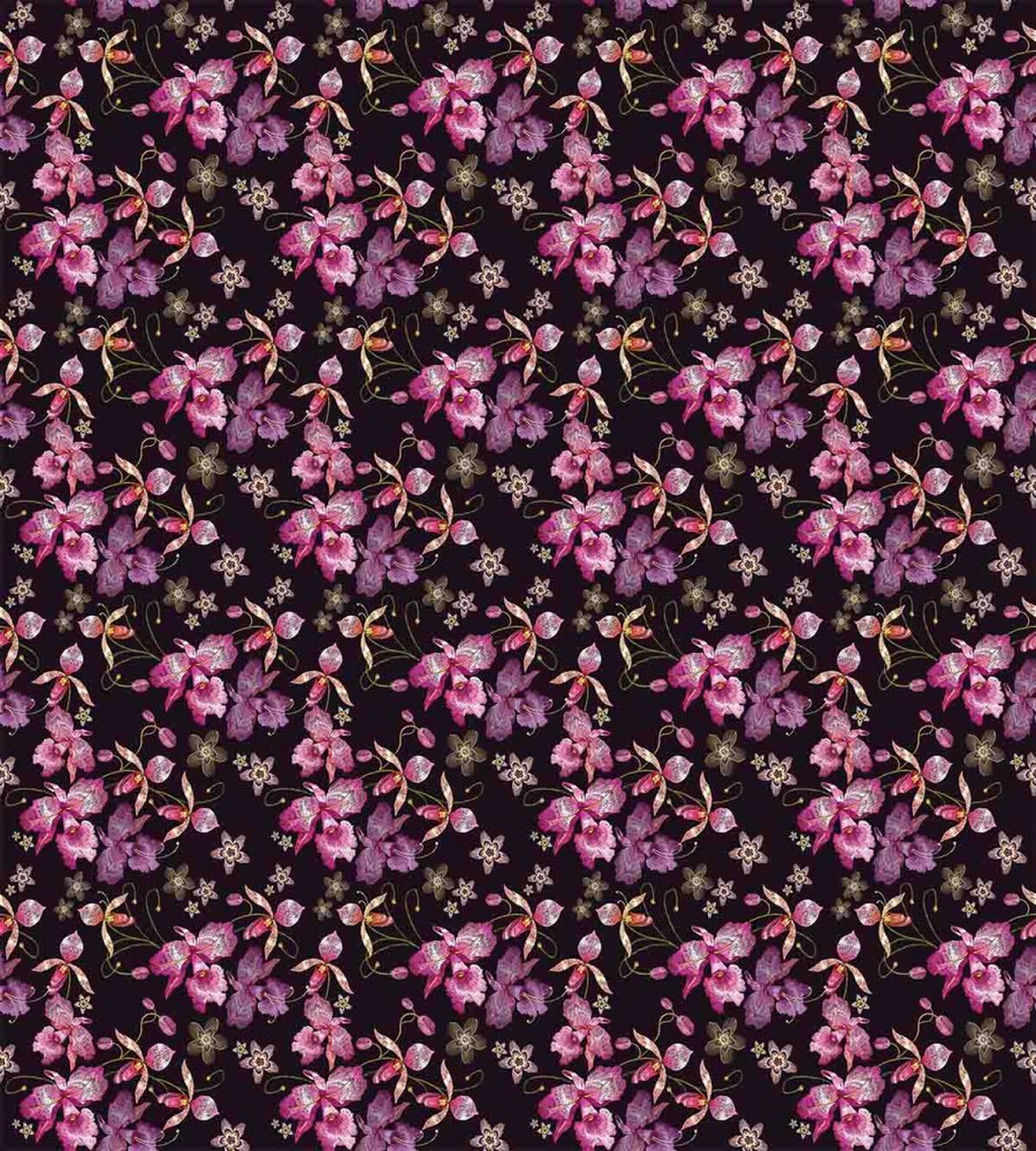 Retro Wild Flowers Motifs — Pattern