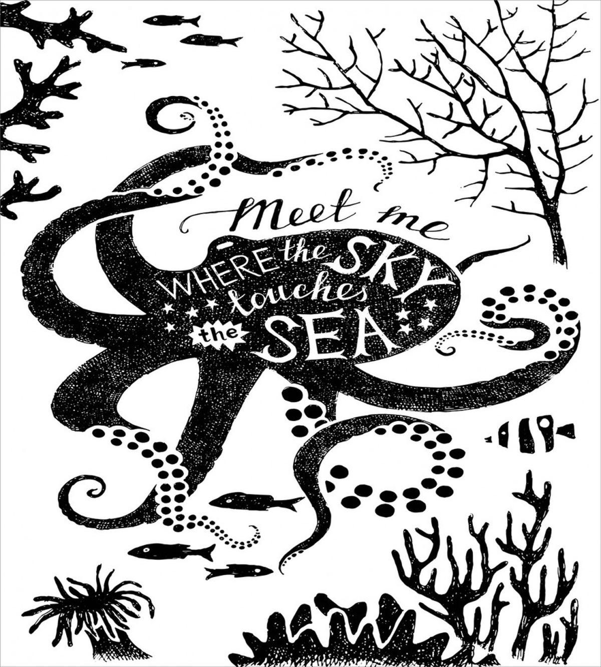 Romantic Saying and Undersea — Pattern