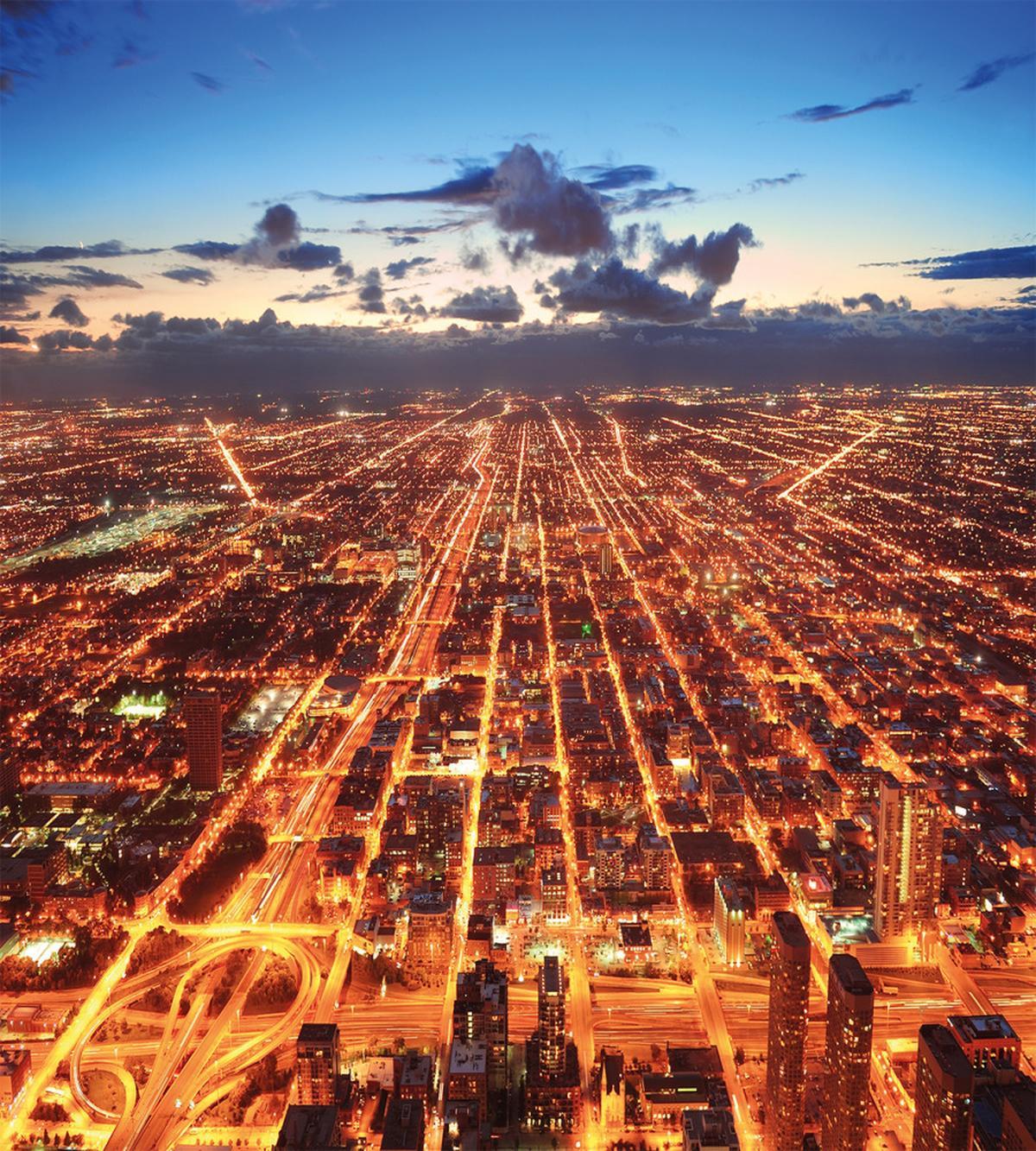 Chicago Downtown Aerial — Pattern