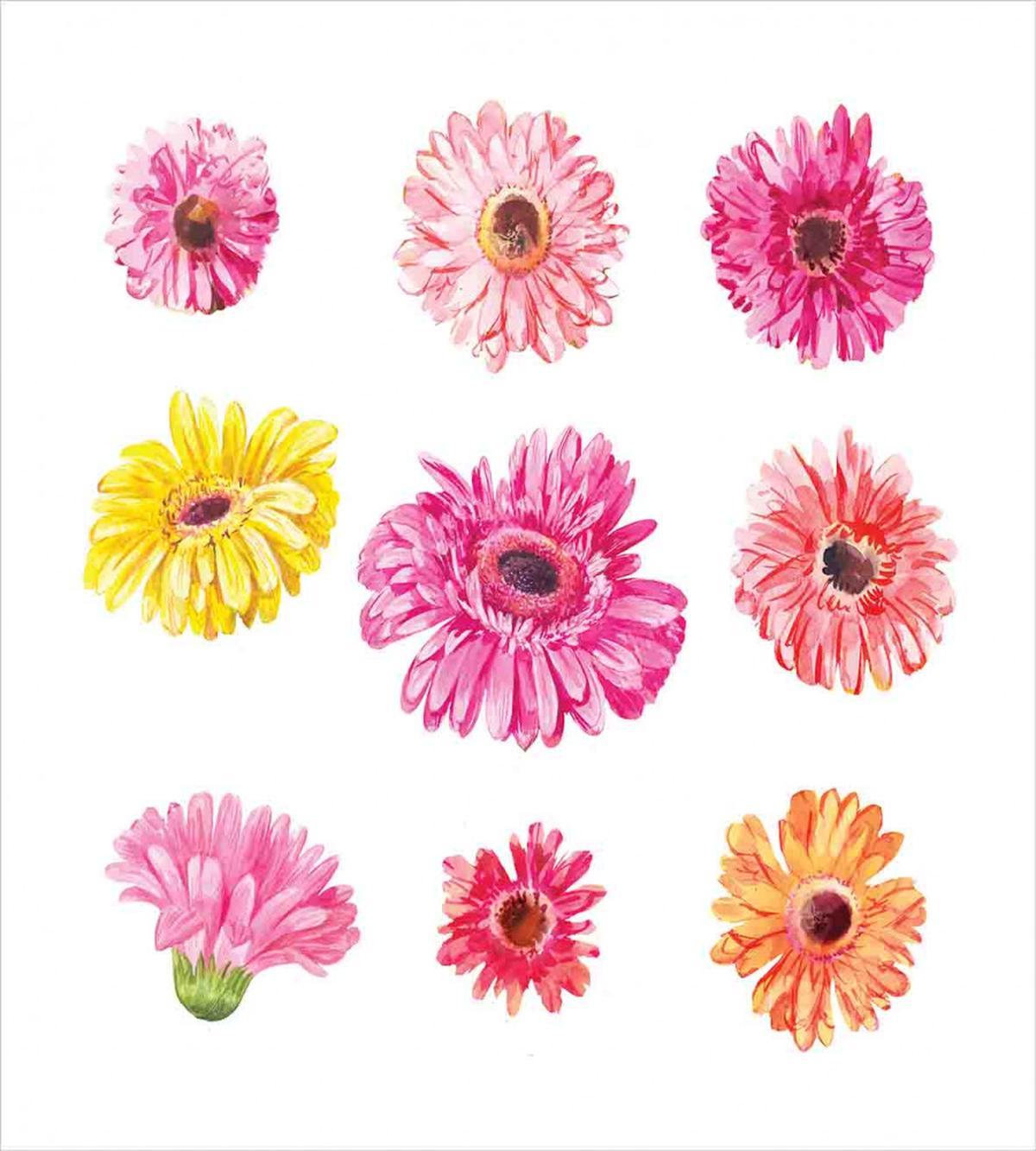 Pink Yellow Flowers — Pattern