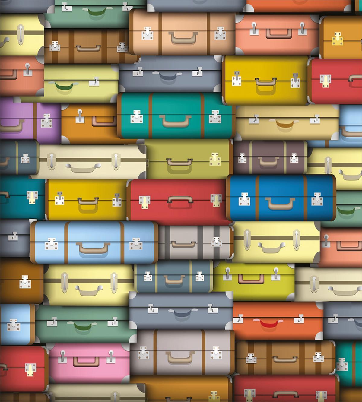 Colored Travel Suitcase — Pattern