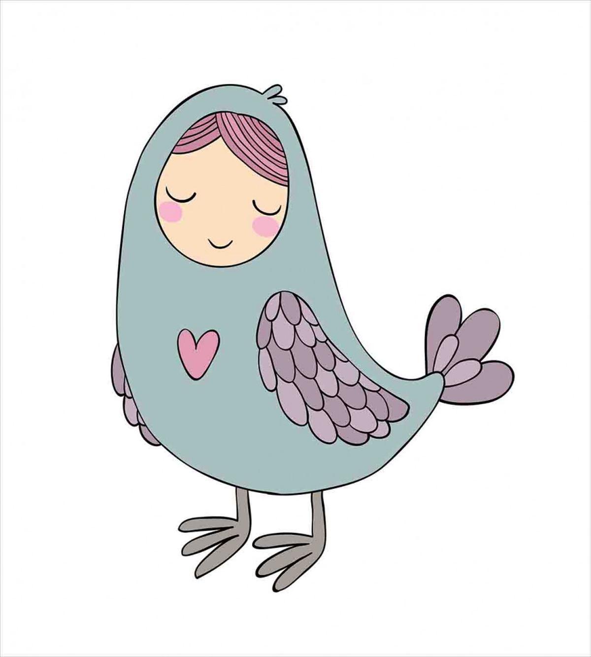 Russian Folk Sirin Bird — Pattern
