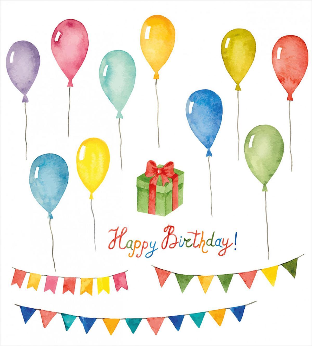 Watercolor Birthday — Pattern