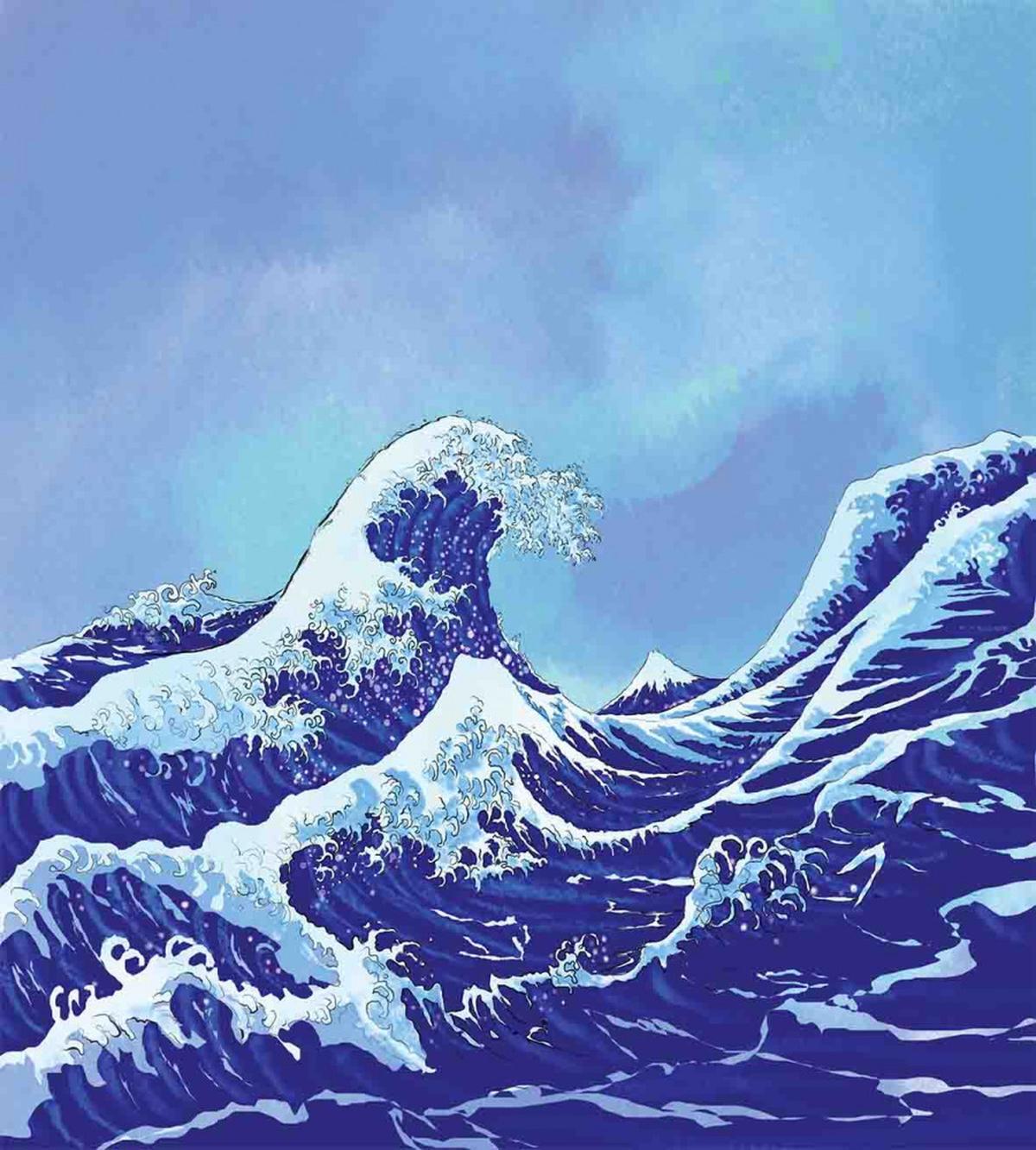 Big Tsunami Ocean Nature — Pattern
