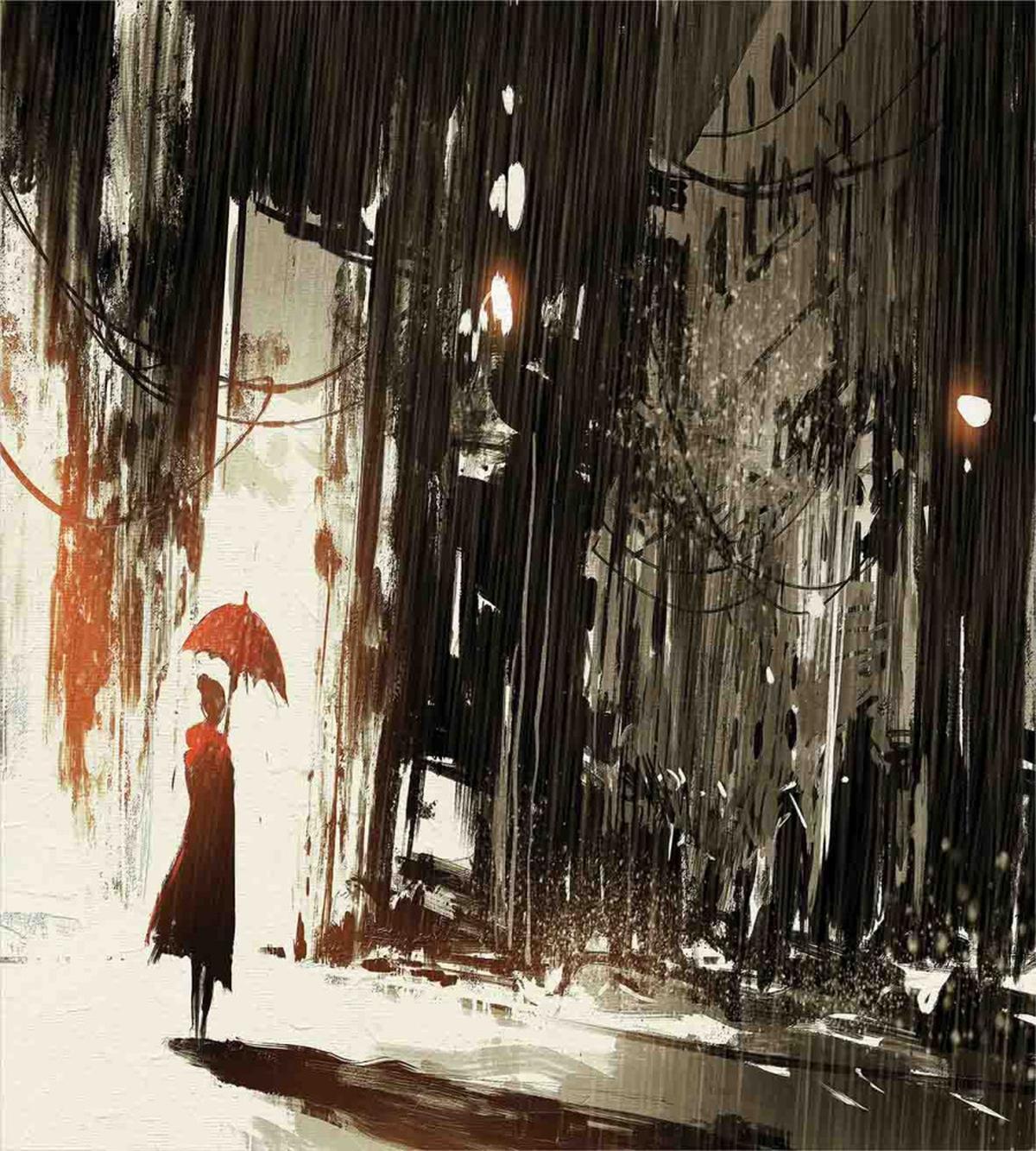 Old Superrhero in Rain — Pattern