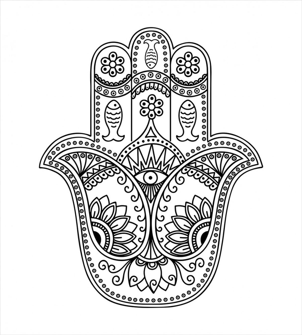 Fish Flowers Evil Eye — Pattern