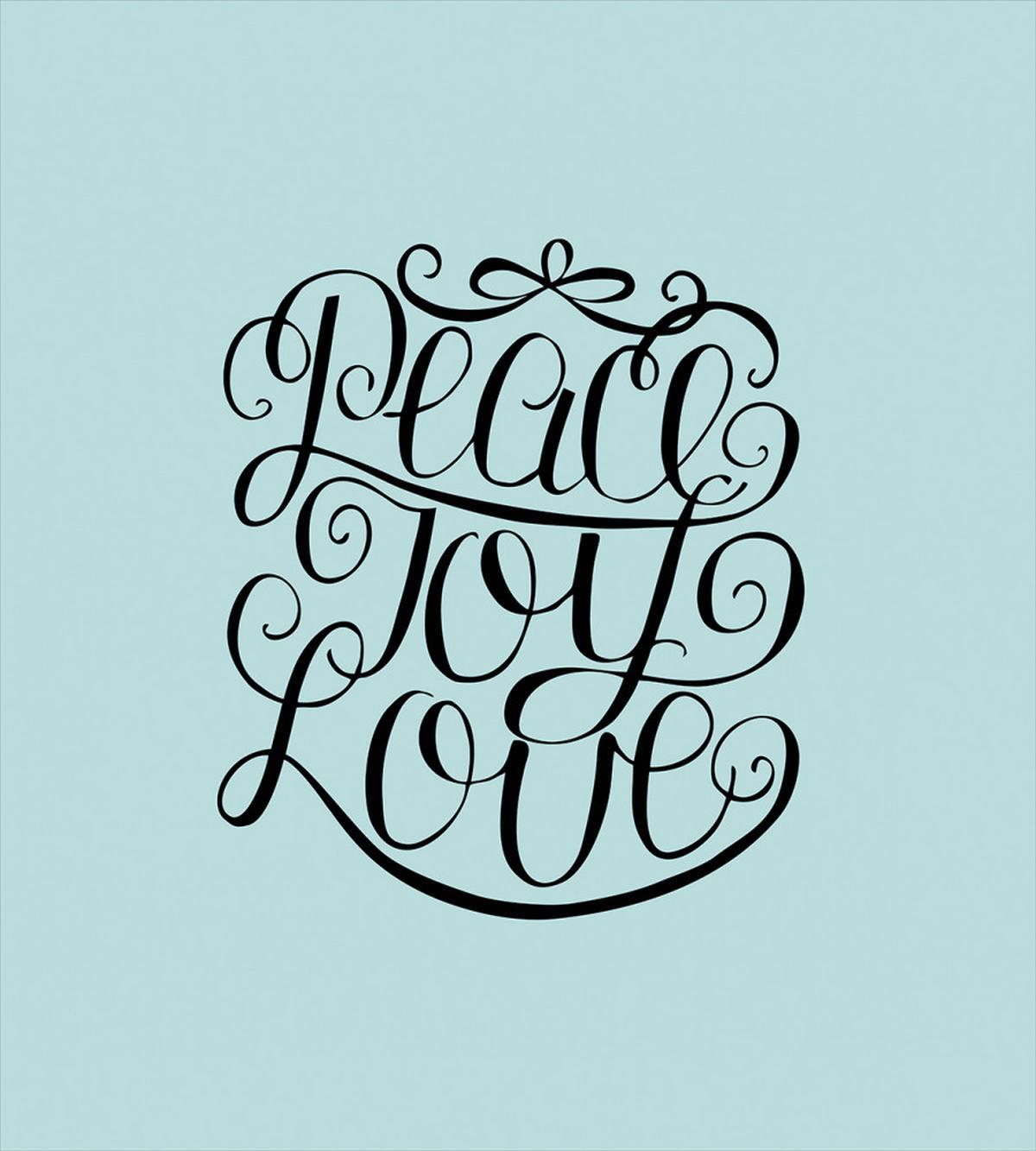 Peace Love Joy Lettering — Pattern