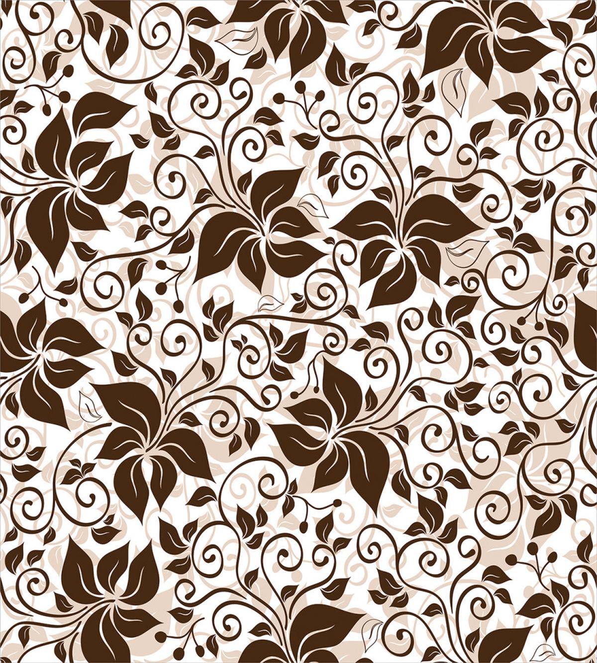 Brown Flower Leaves — Pattern