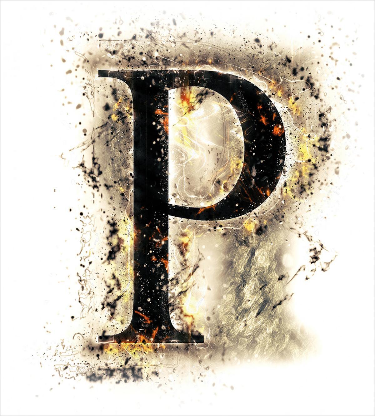 P Sign with Embers — Pattern