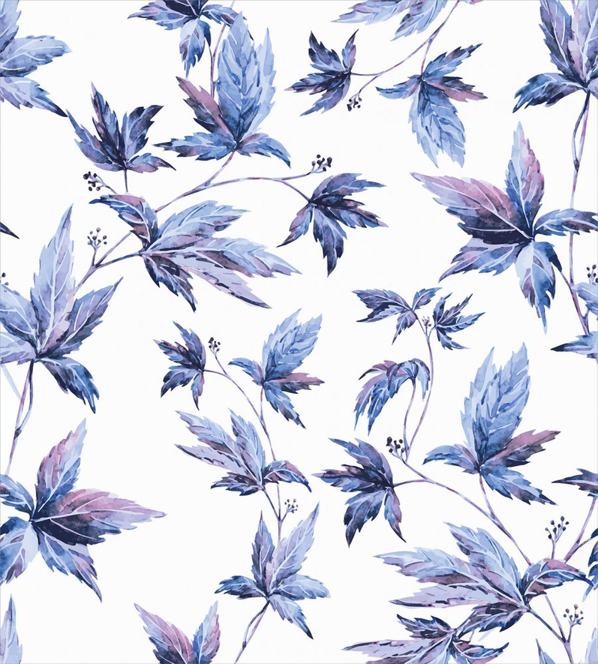 Watercolored Tree Leaves — Pattern