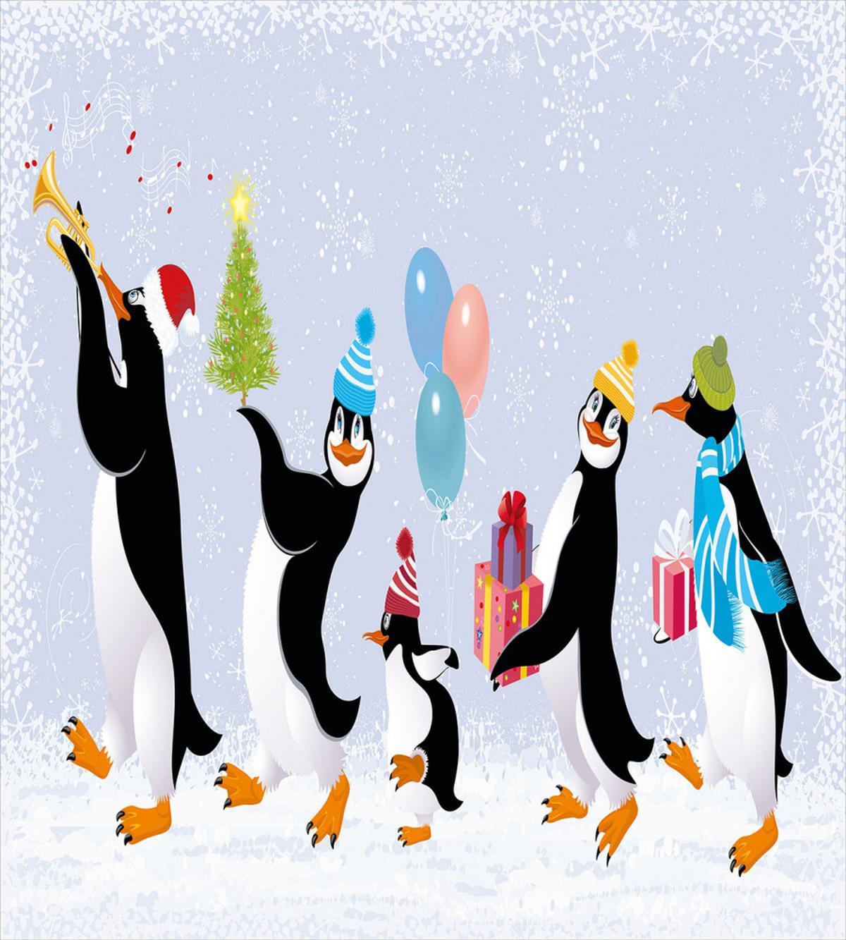 Penguins in Caps — Pattern