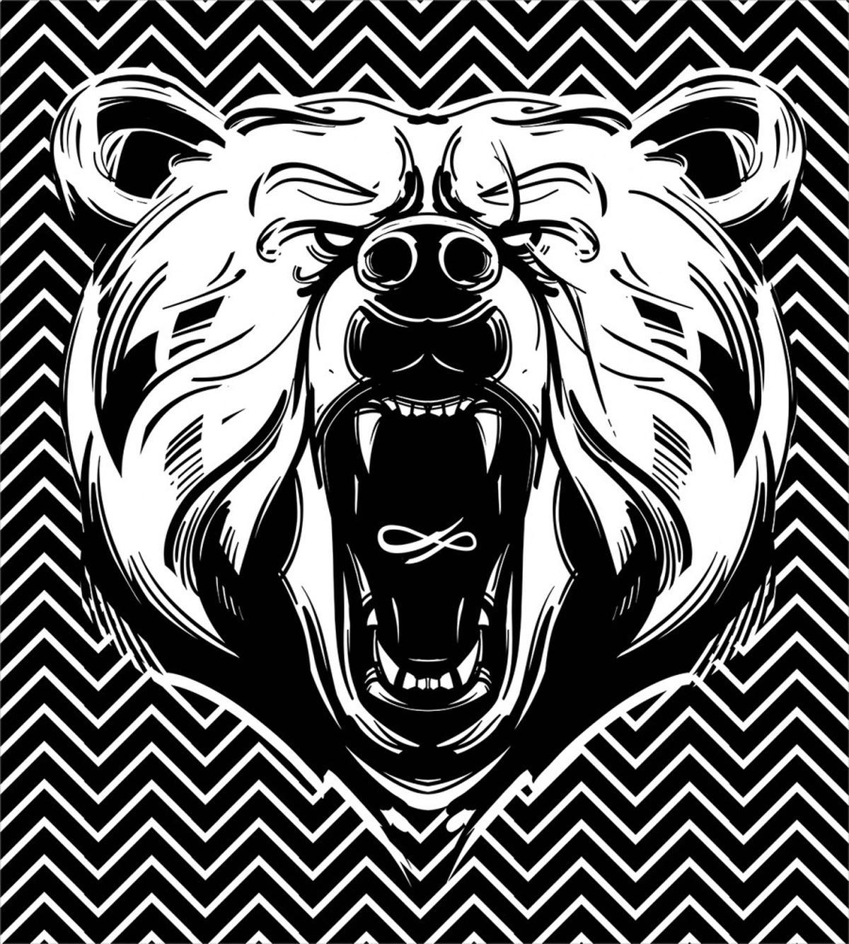 Scary Roar on Zigzag Lines — Pattern