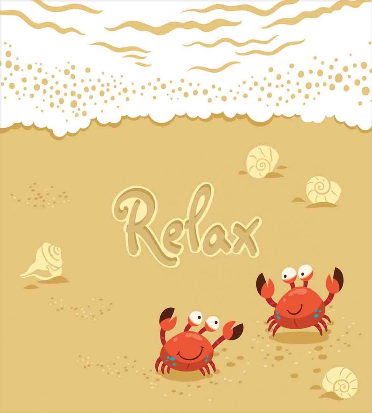 Card with Crabs Sea — Pattern