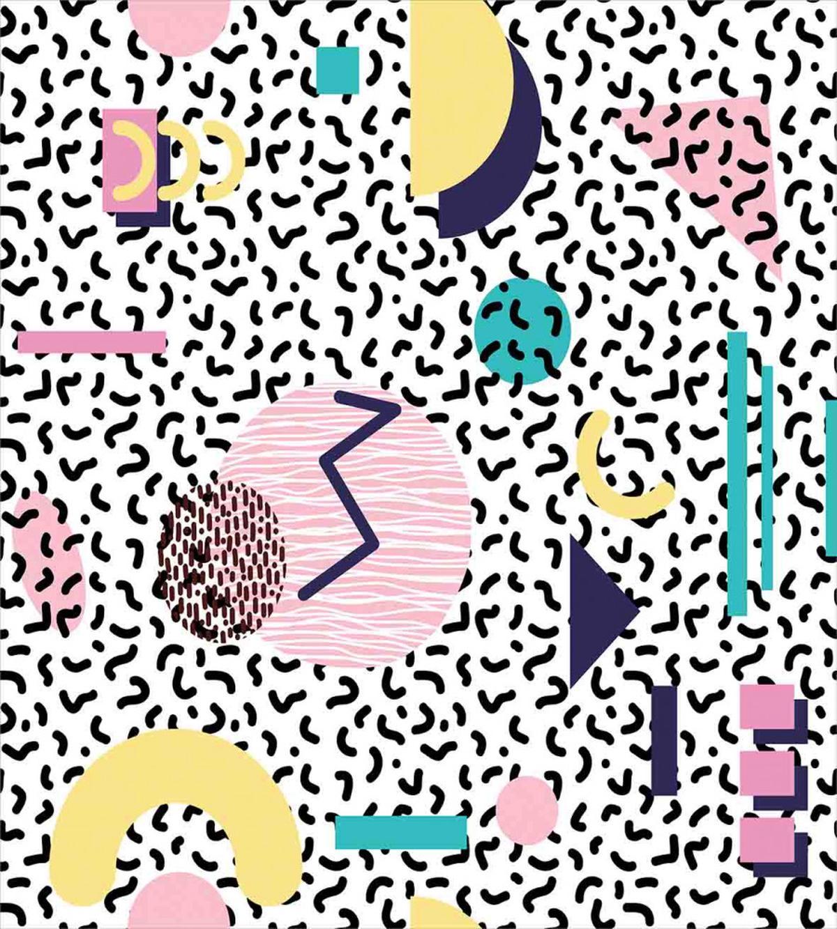 Retro Geometric Shapes — Pattern