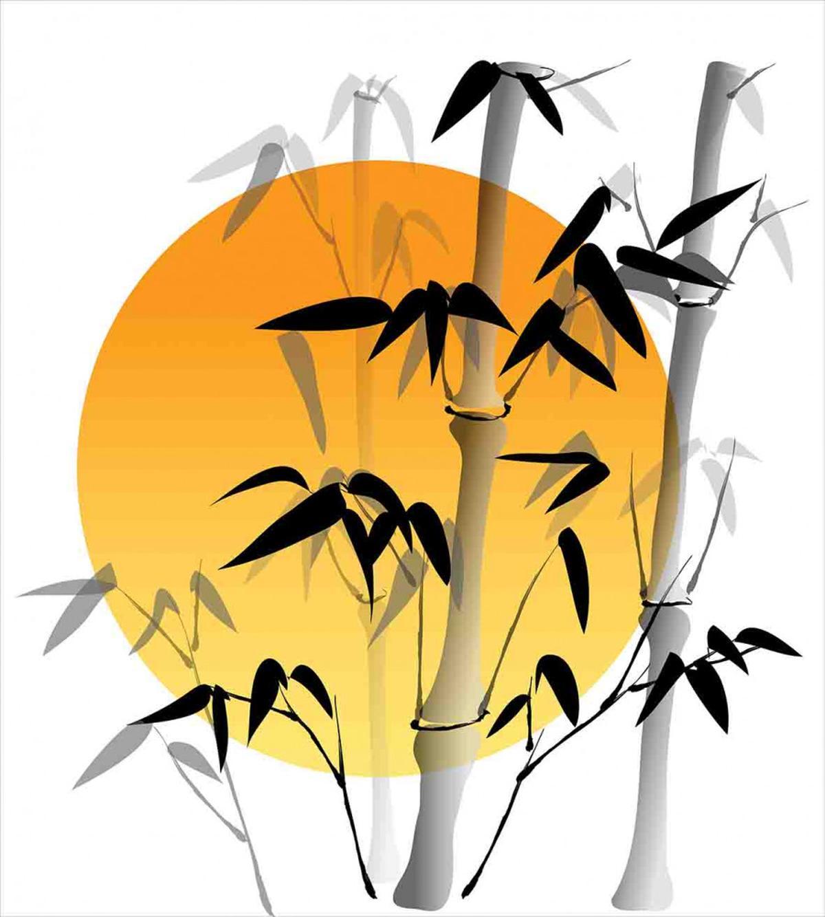 Bamboos Across the Sun — Pattern