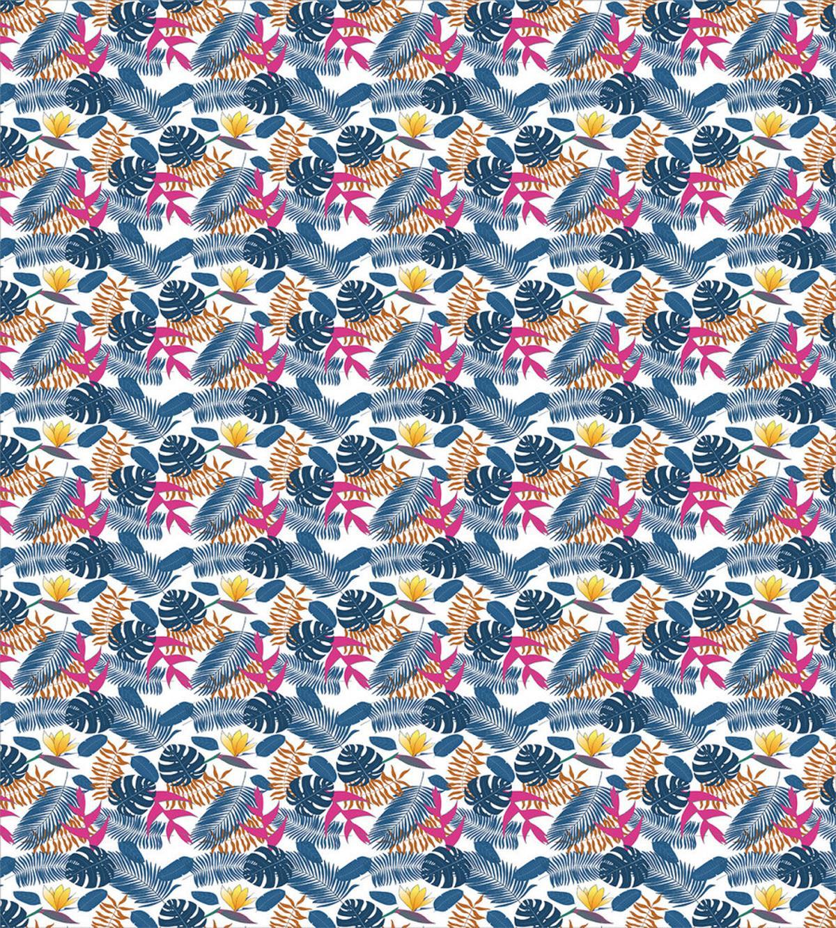 Leaves and Bird of Heaven — Pattern