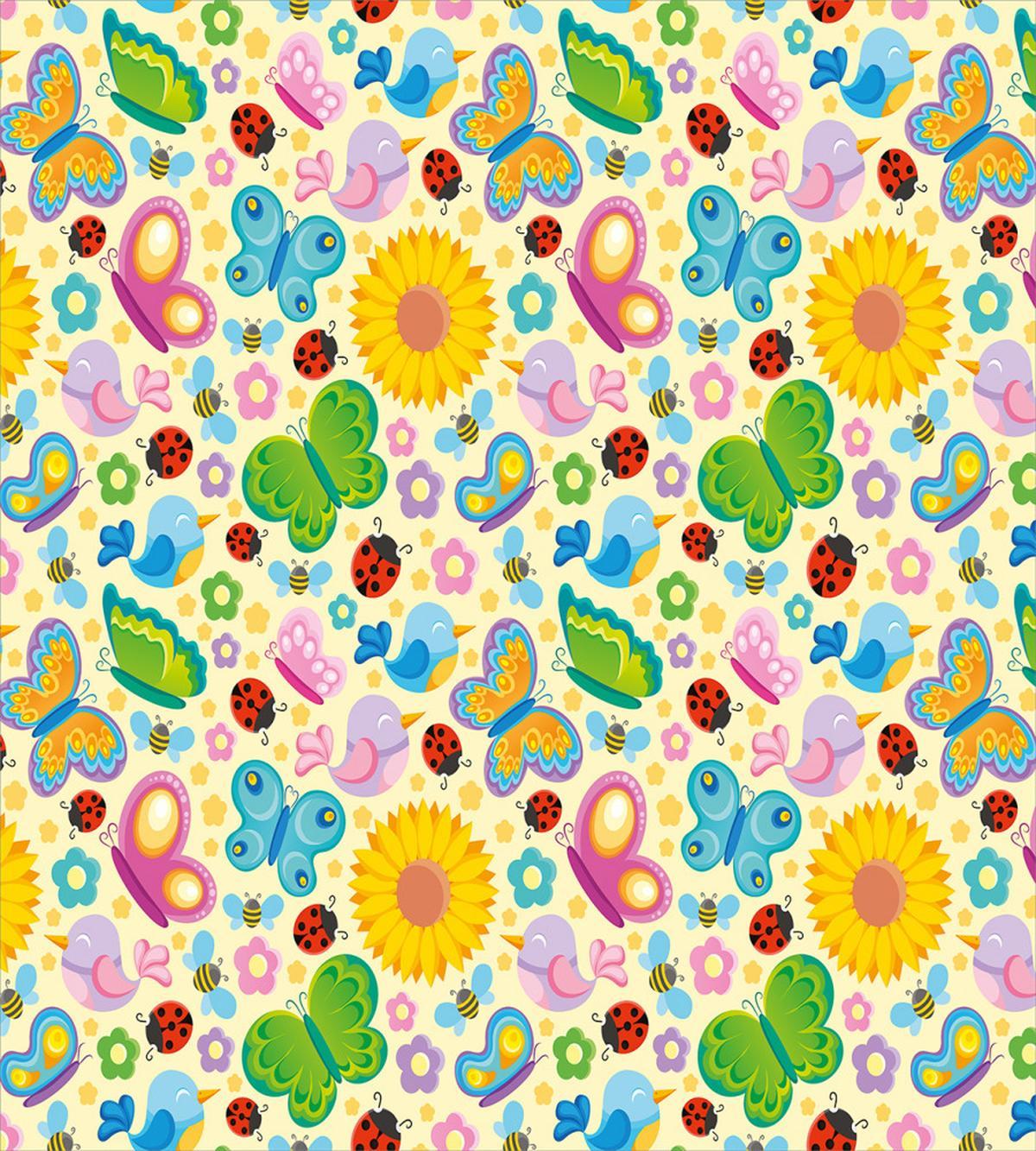 Spring Flowers Bugs — Pattern