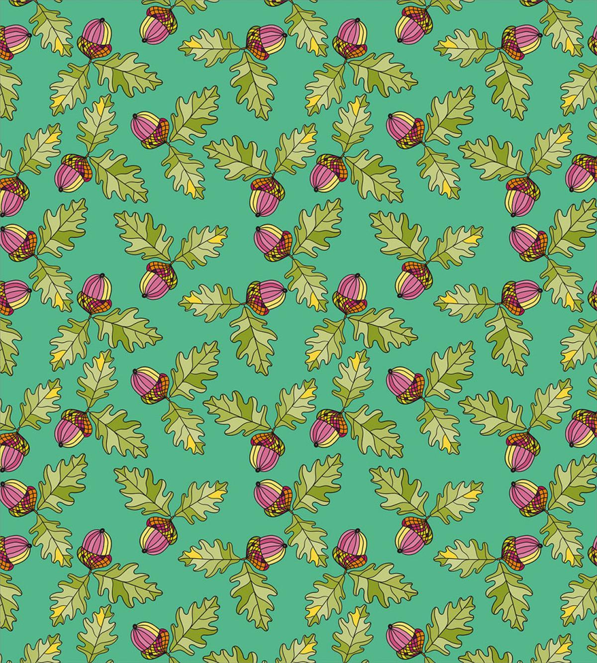 Jungle Acorns and Oak Leaves — Pattern