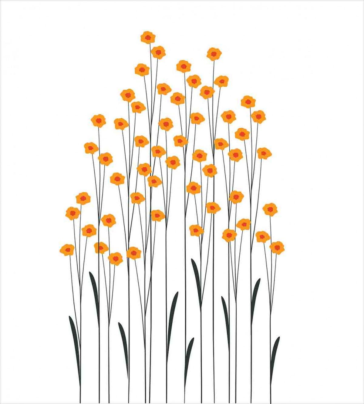 Yellow Daisies Leaves — Pattern