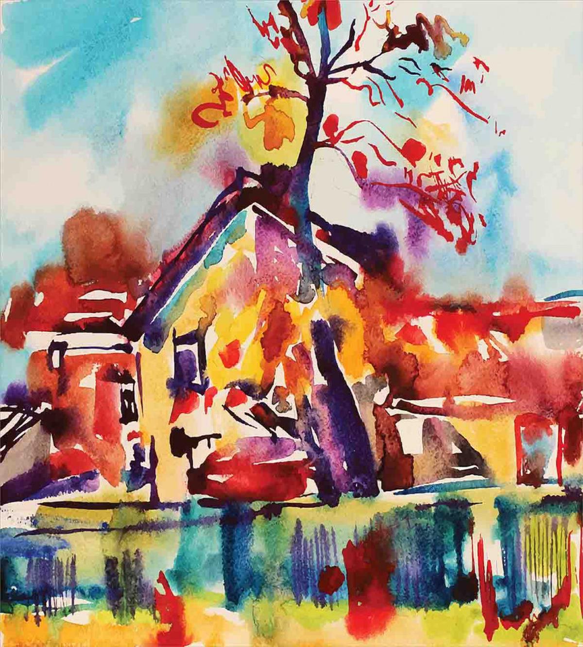 Abstract Country Village — Pattern