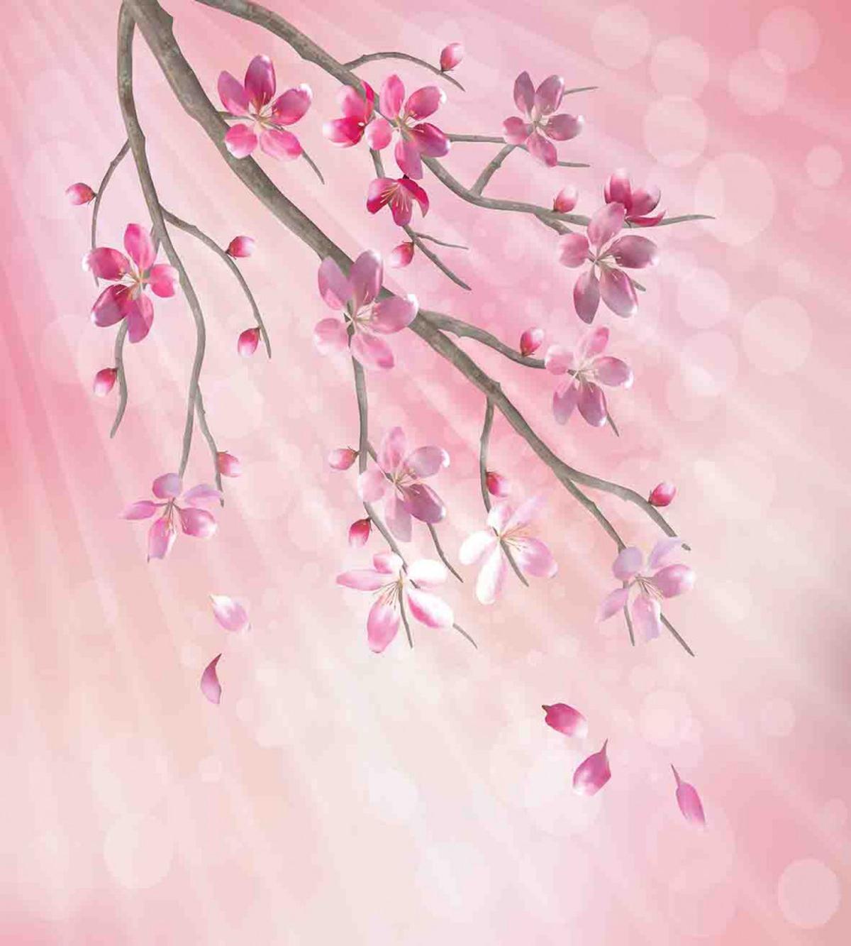 Tree Branch with Flowers — Pattern