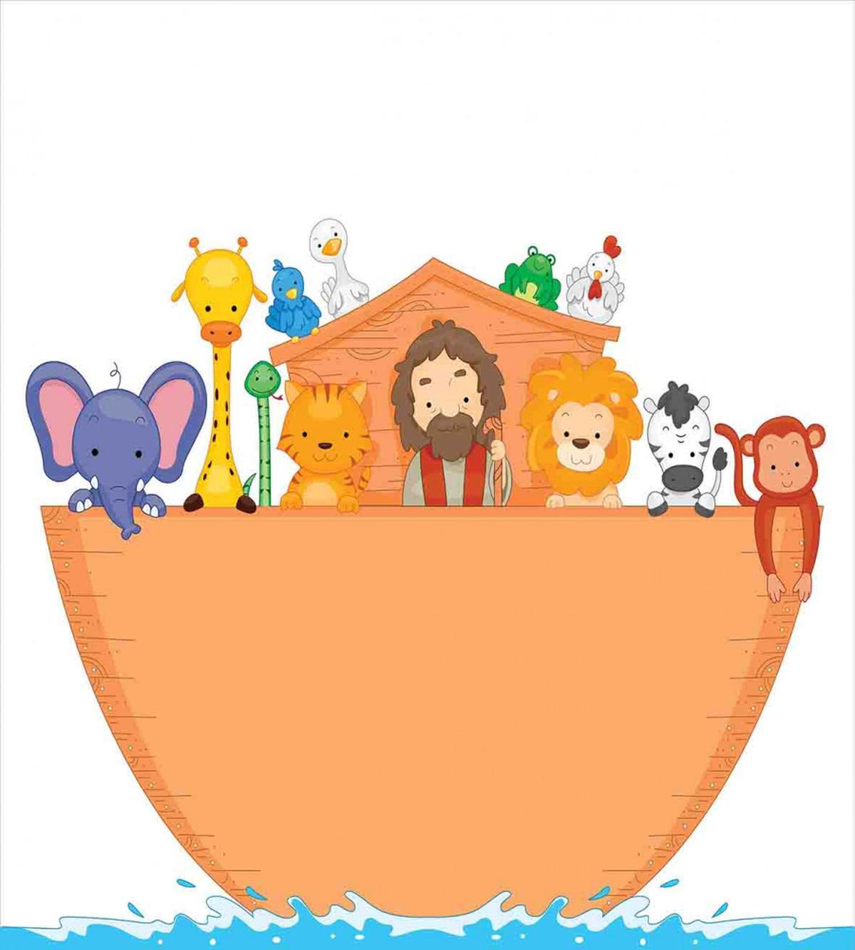 Animals Aboard Flood Motif — Pattern
