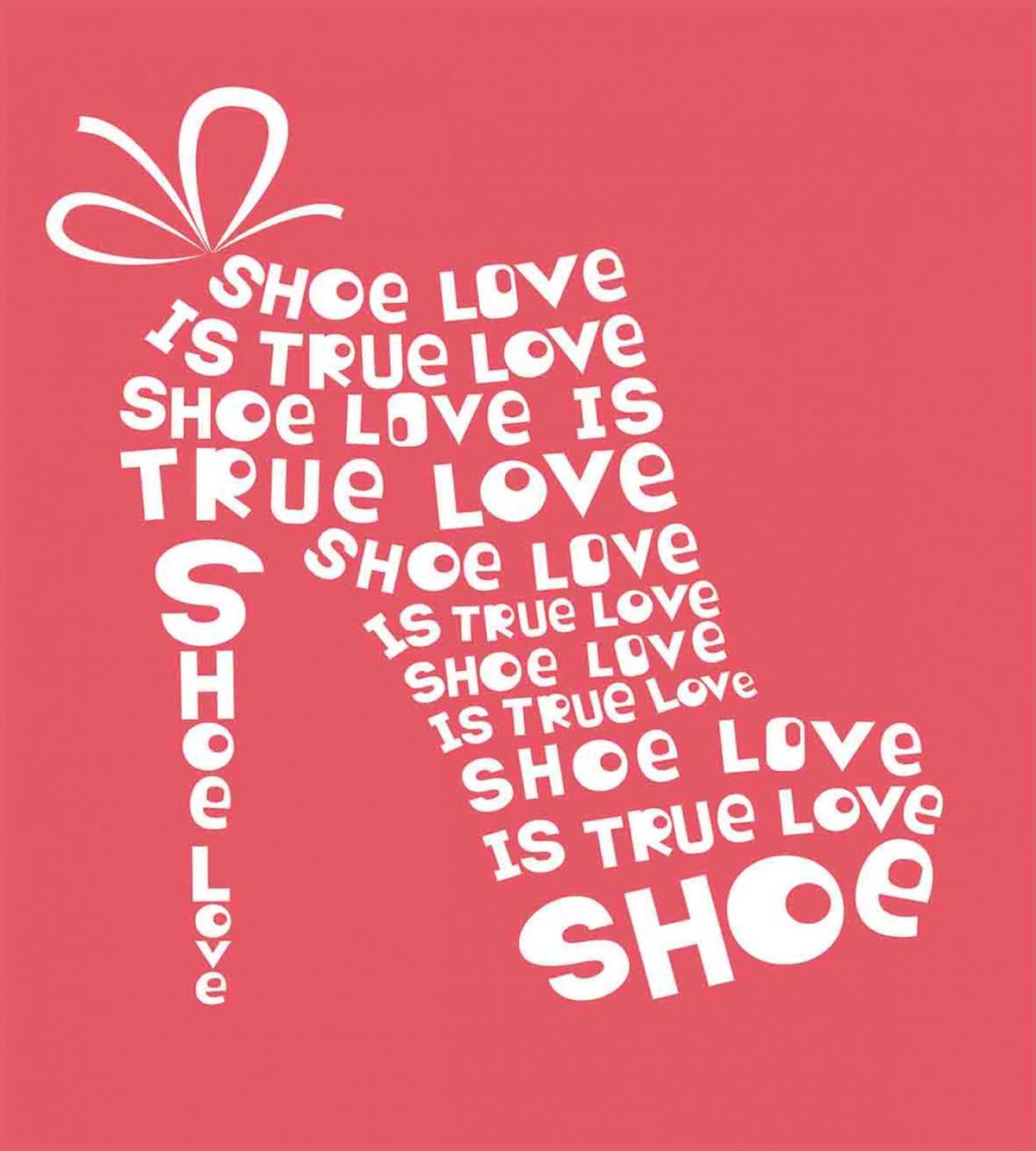 Woman Shoes Coral Words — Pattern