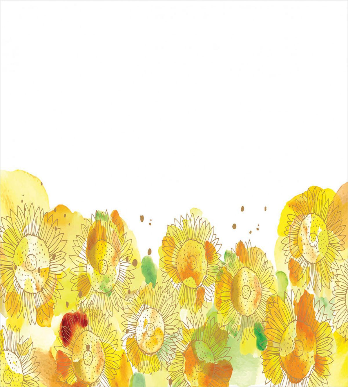 Watercolor Sunflowers — Pattern