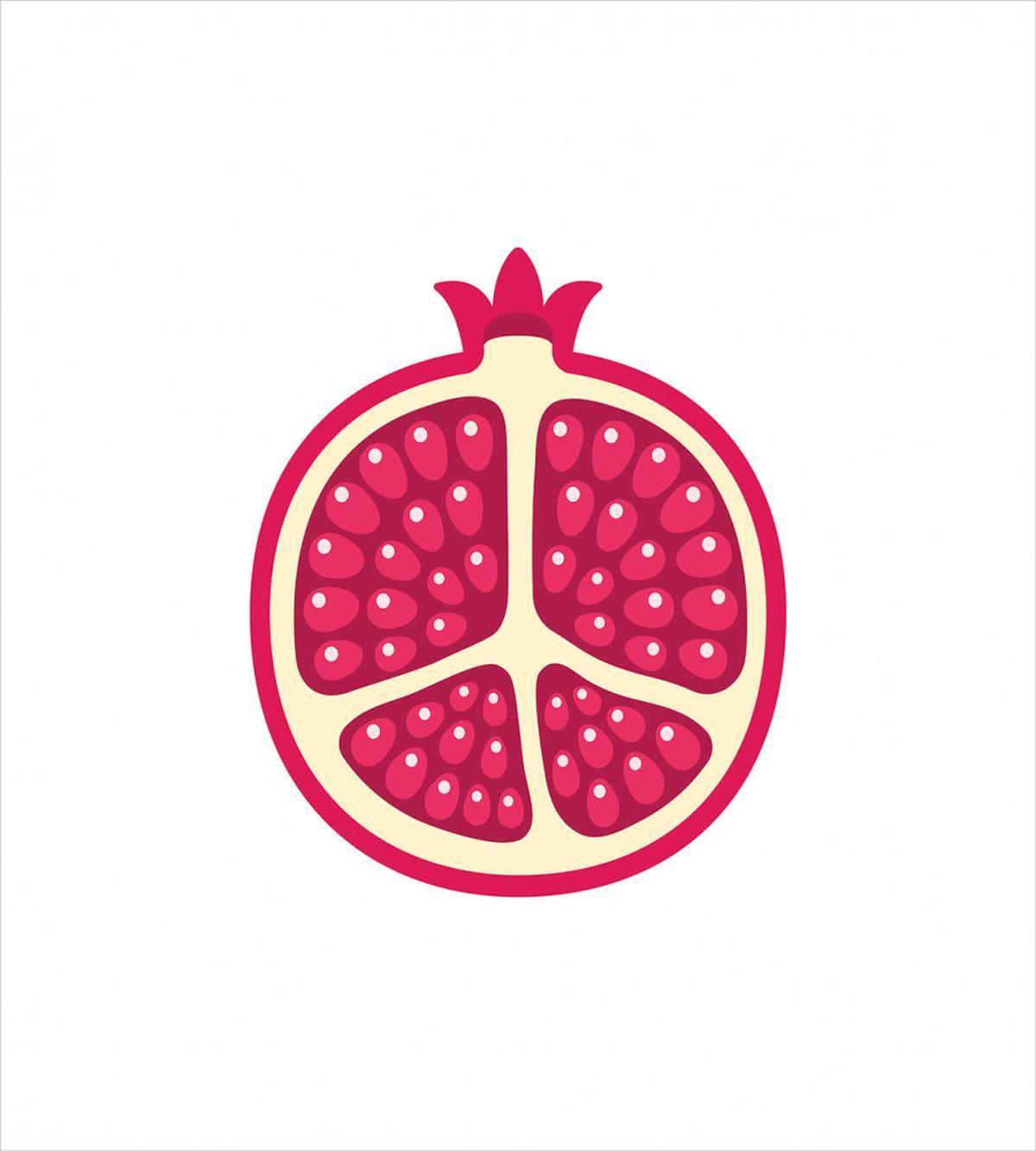 Cartoon Pomegranate Seeds — Pattern