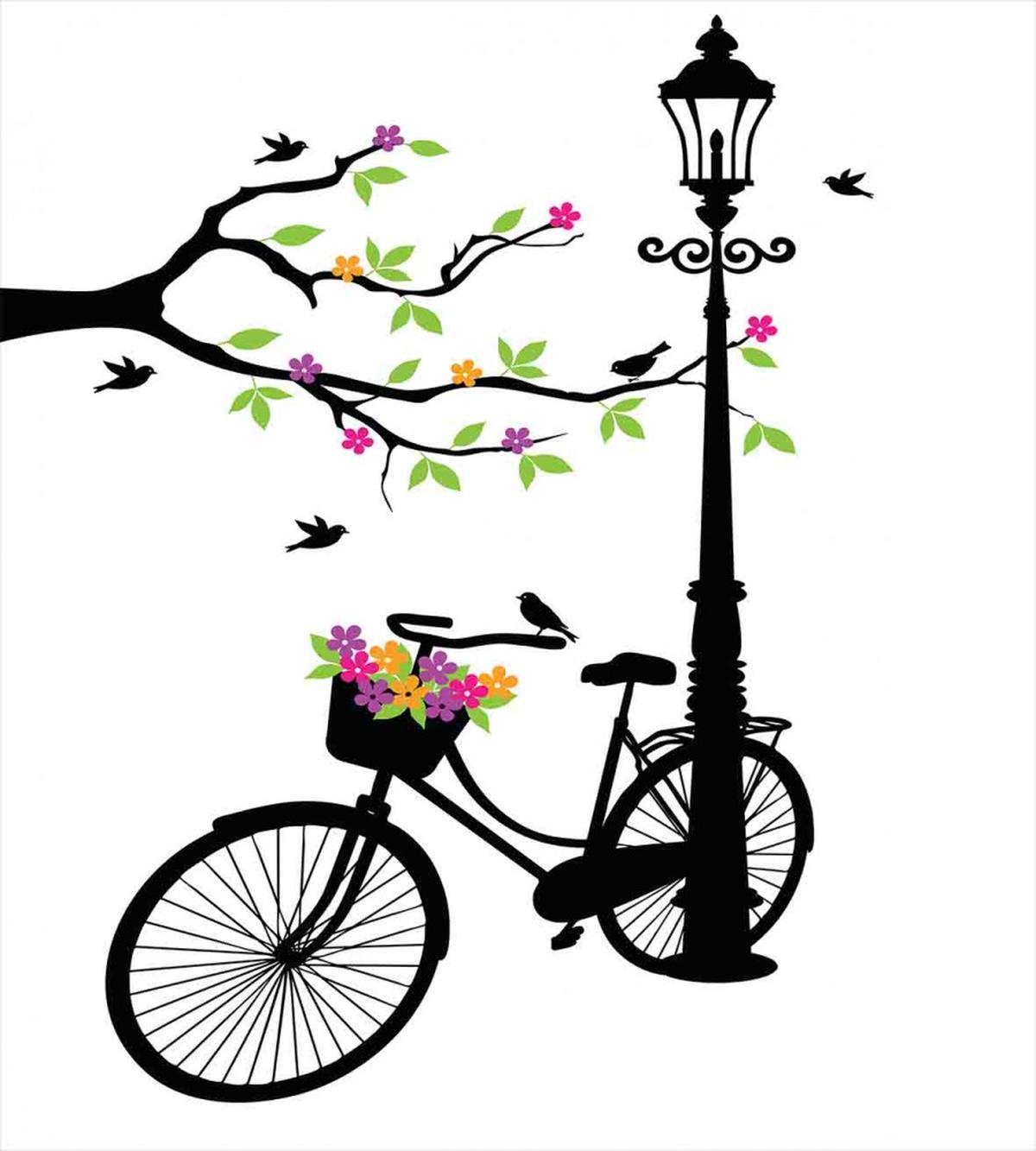 Spring Tree Birds Bike — Pattern