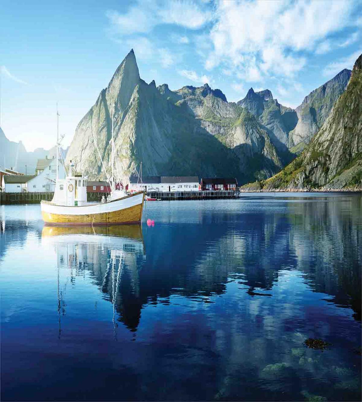Sunset Lake by Harbor — Pattern