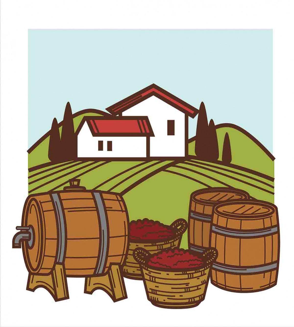 Retro Vineyard Harvest — Pattern