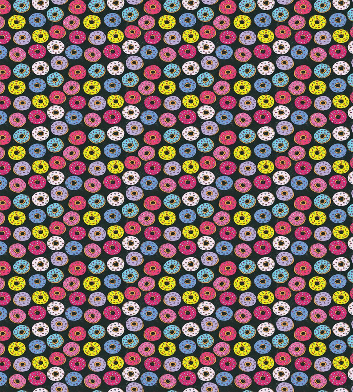 Colorful Ring Donuts Doodle — Pattern