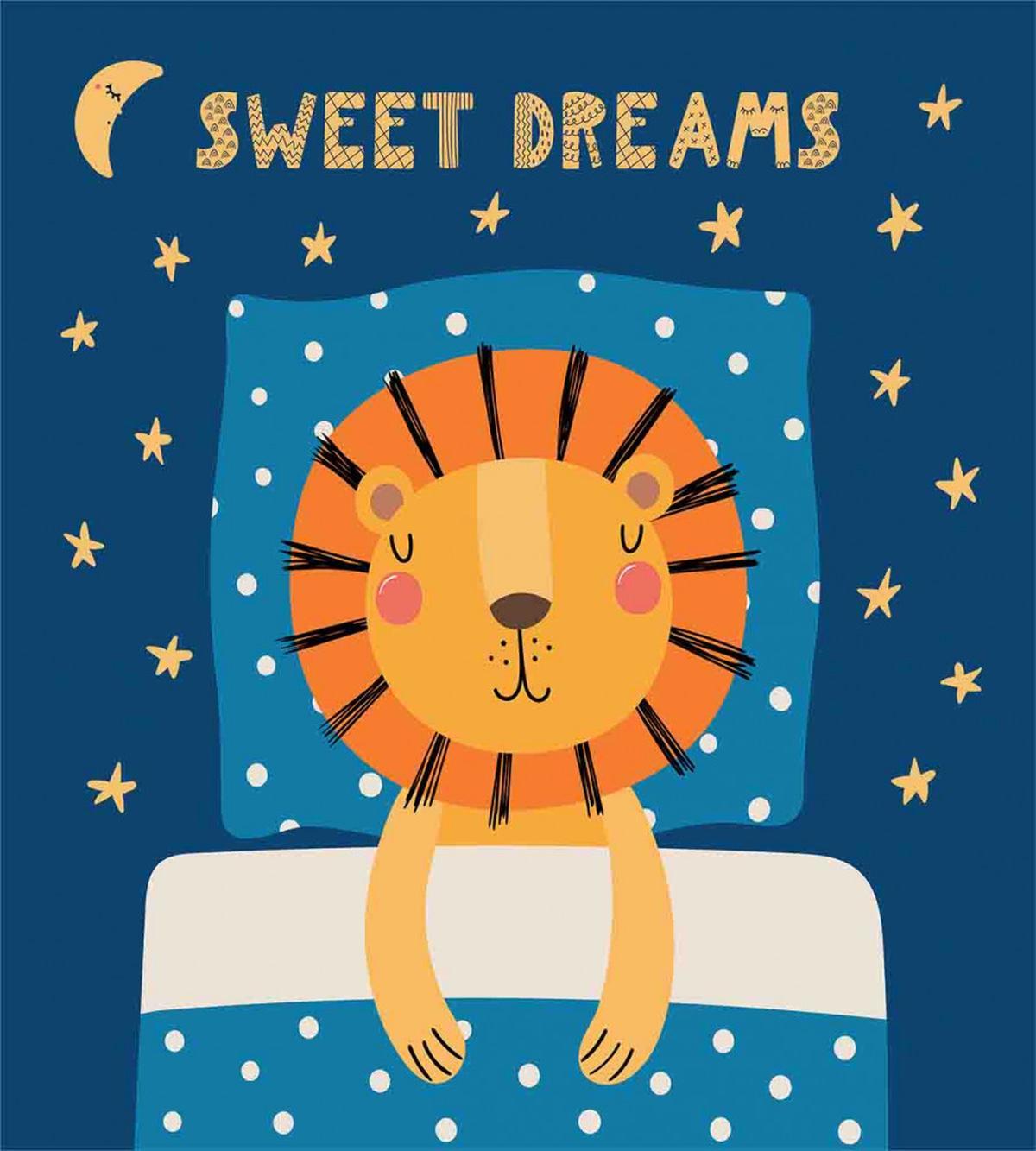 Sleeping Sketched Lion King — Pattern