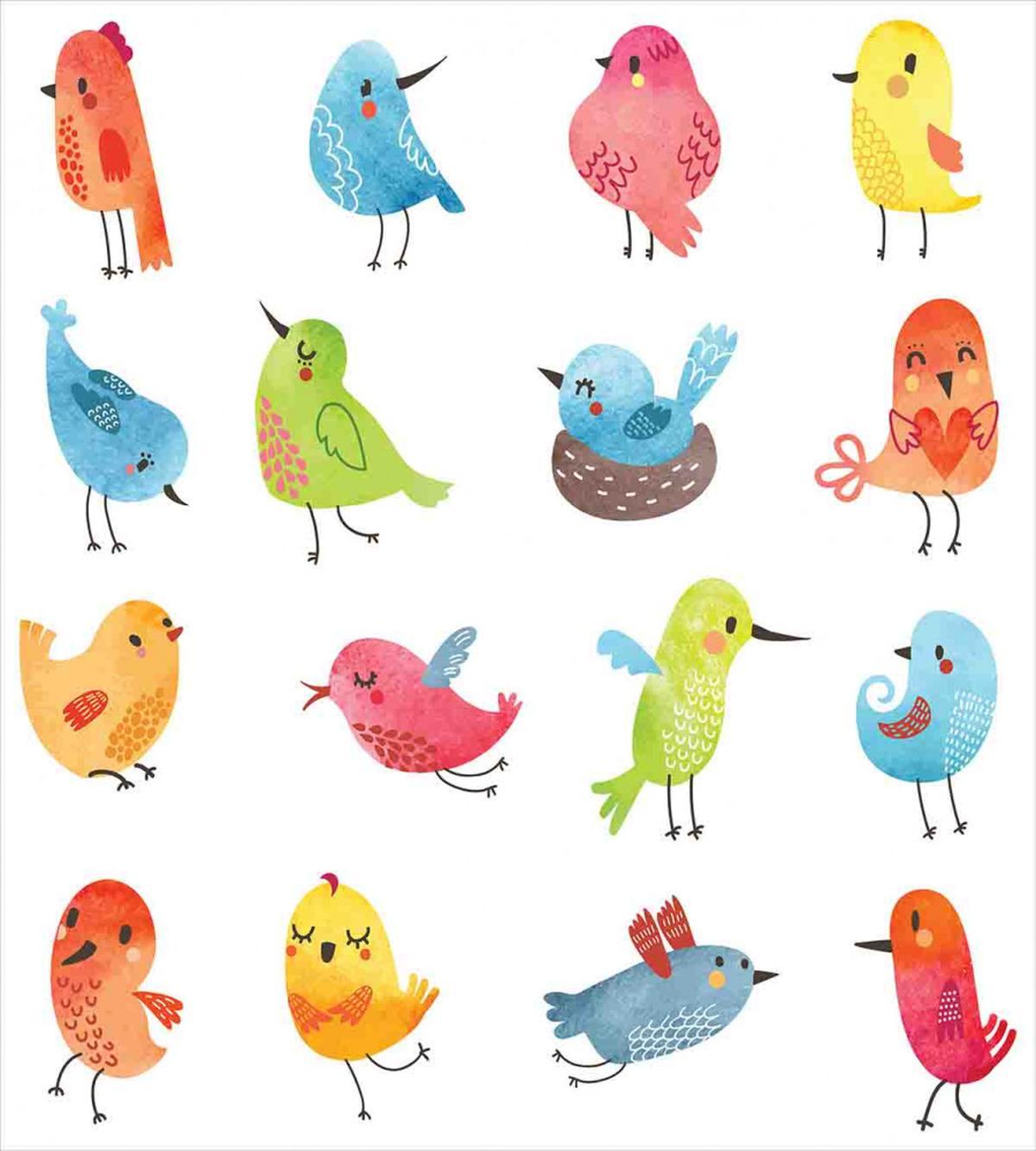 Colorful Humor Bird — Pattern