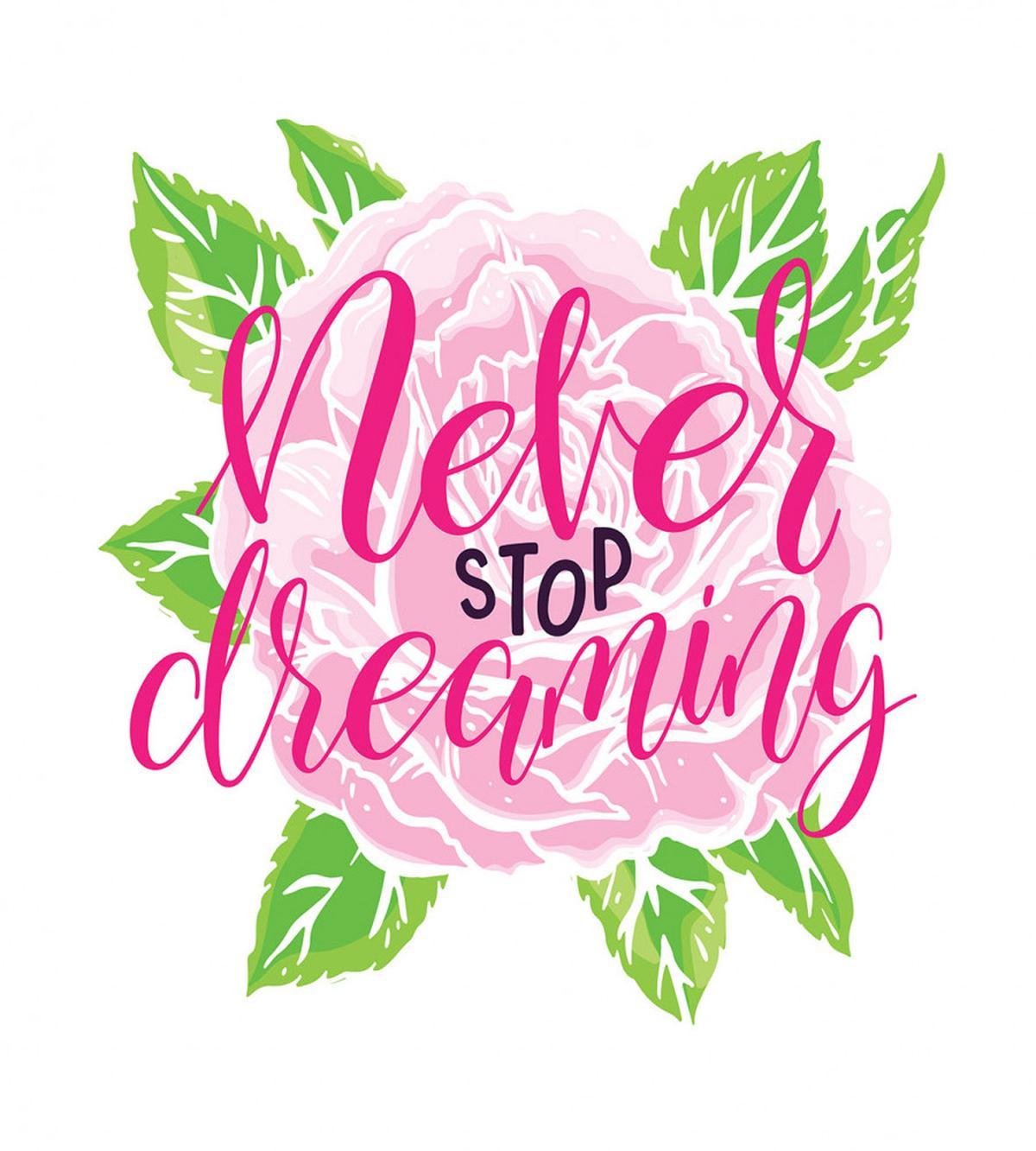 Romantic Rose Calligraphy — Pattern