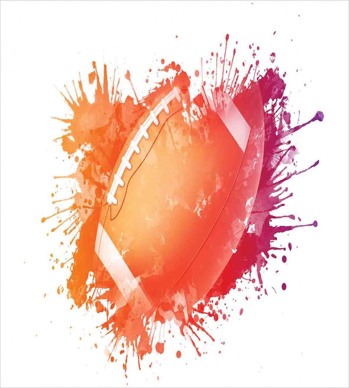 Rugby Ball Sport Splash — Pattern