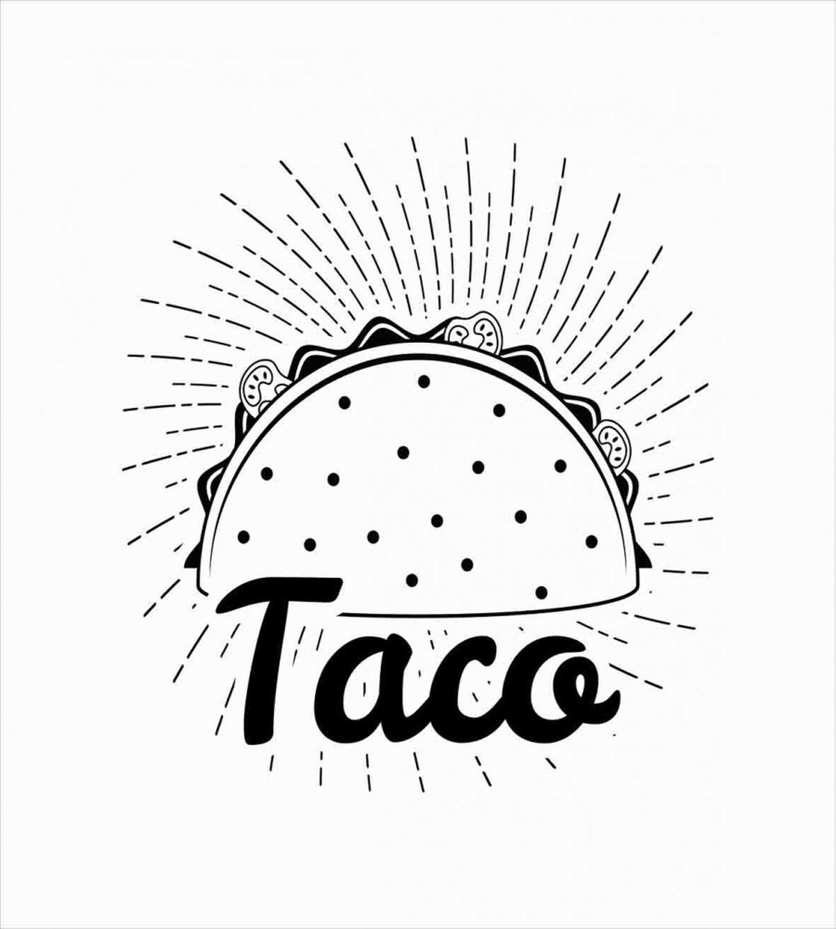 Mexican Taco Typography Art — Pattern