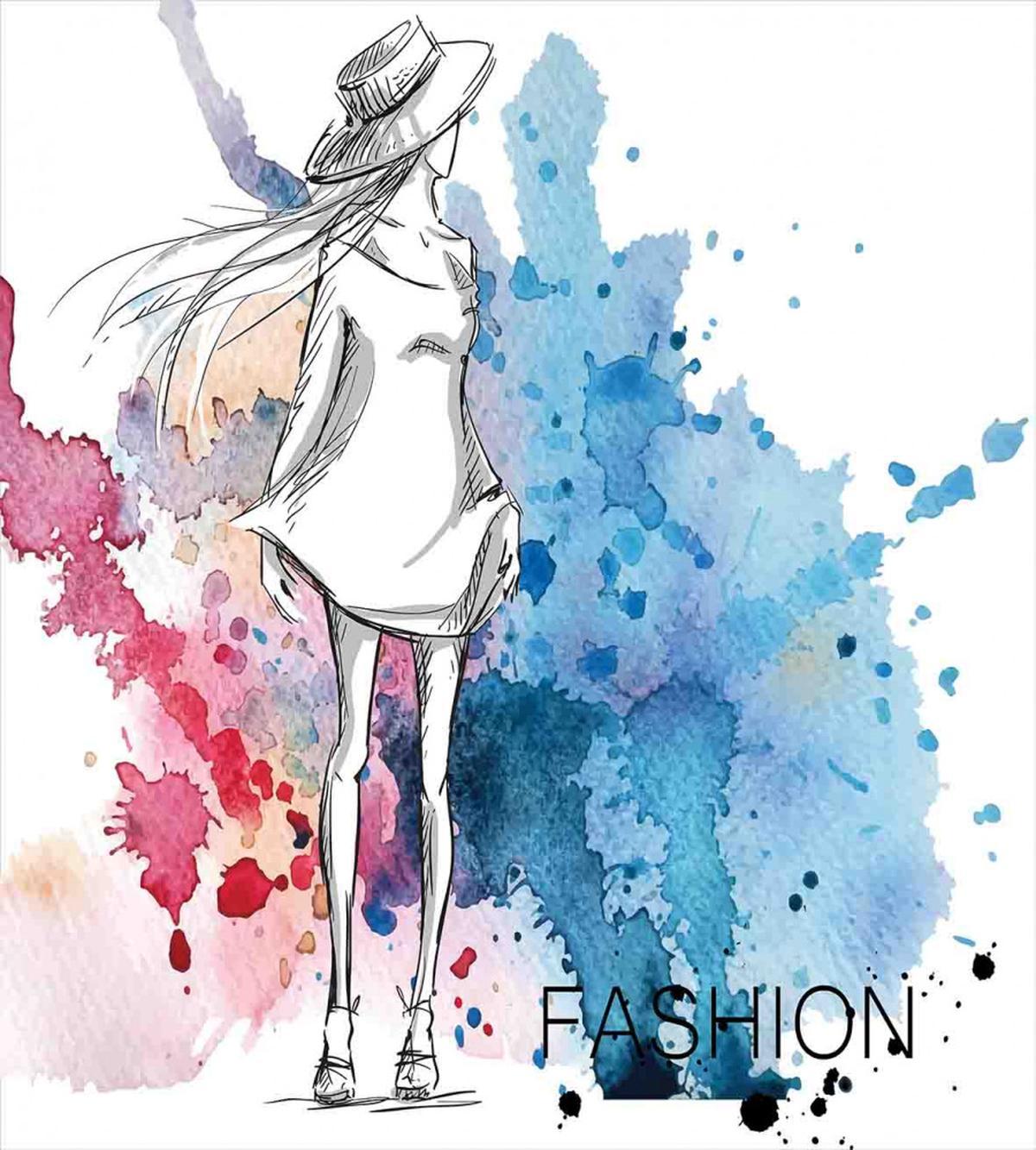 Fashion Lady with Hat — Pattern