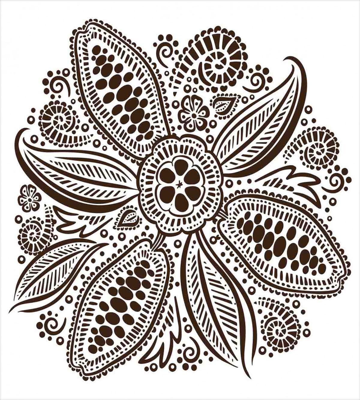 Ornamental Flower Motif Art — Pattern