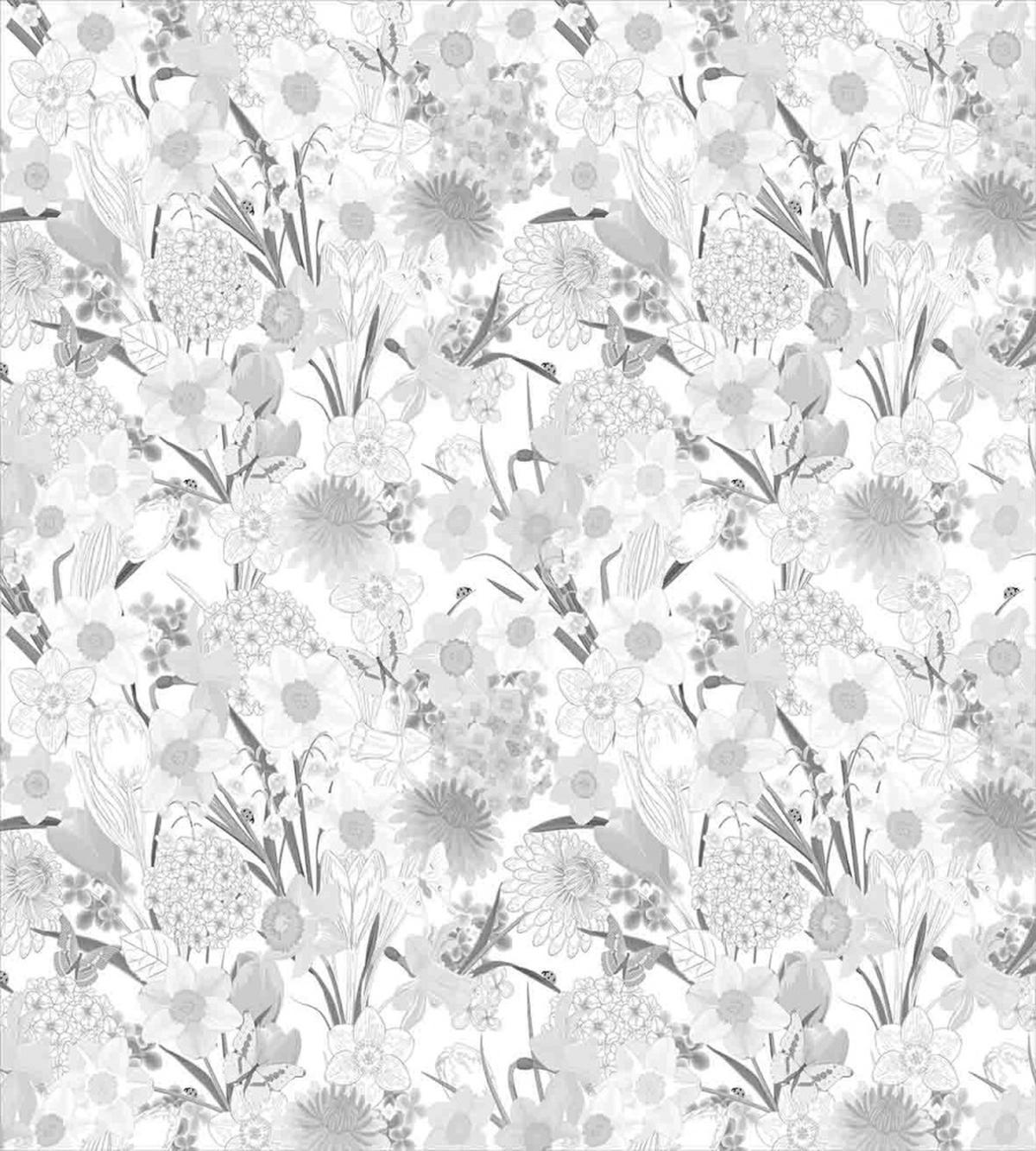 Monochrome Bouquet Leaf — Pattern