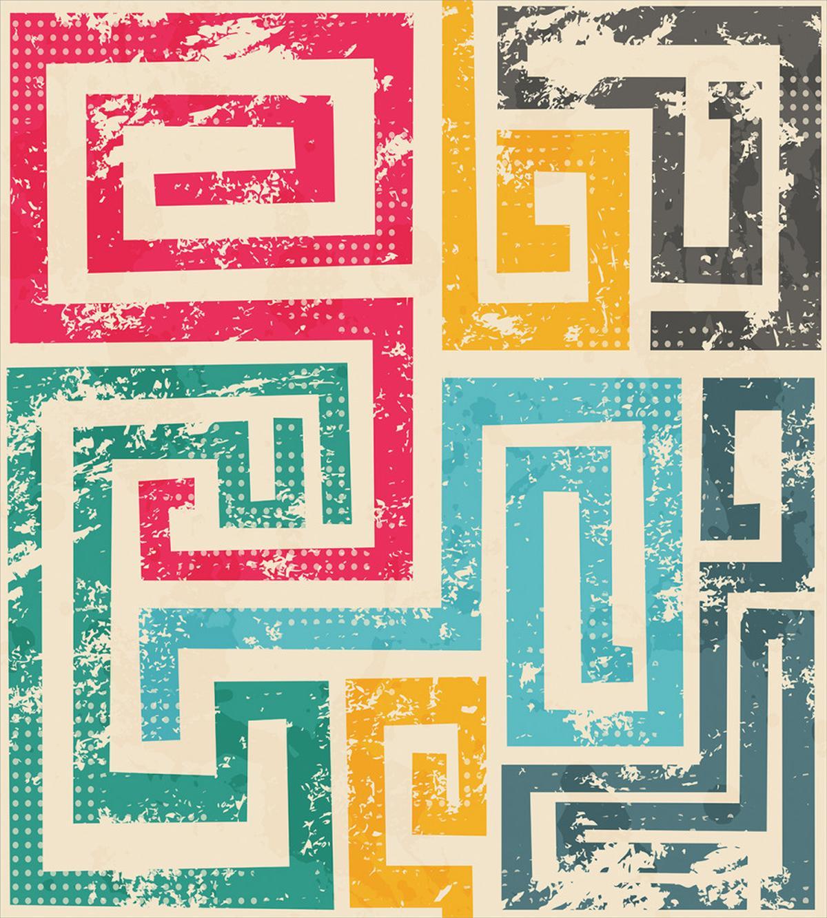 Vintage Spiral Colorful — Pattern
