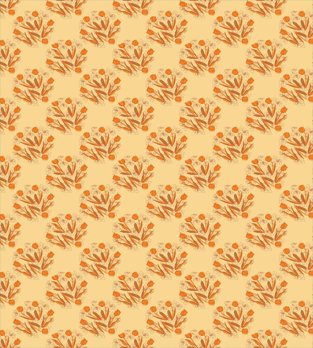 Nostalgic Tulip Flowers Art — Pattern