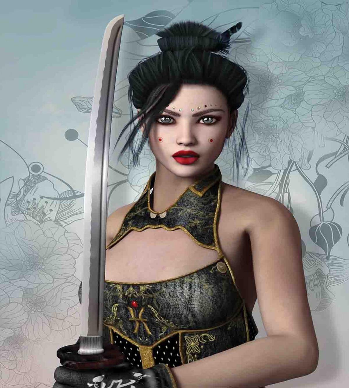 Asian Lady Samurai — Pattern