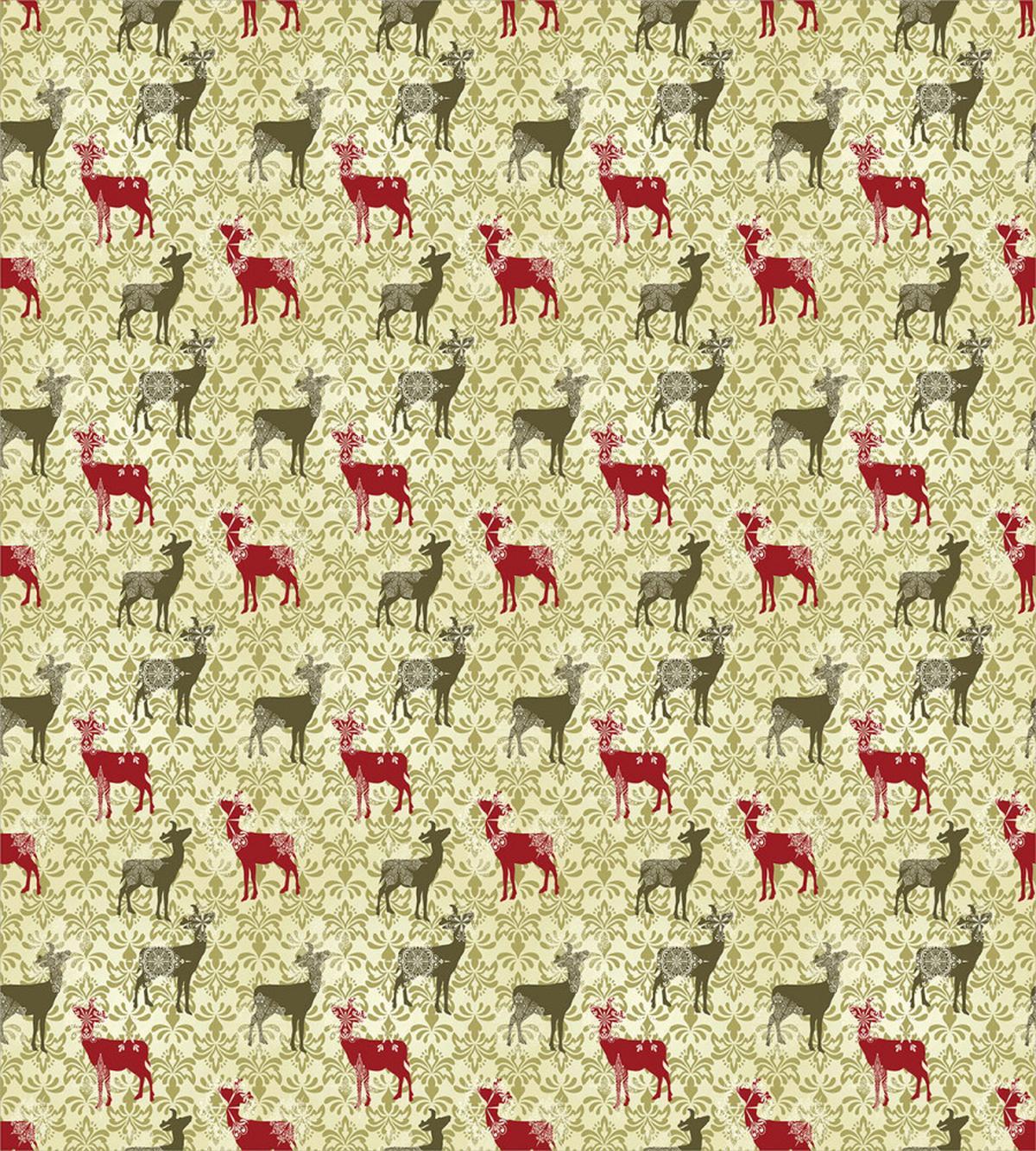 Damask Snowflake Deer — Pattern