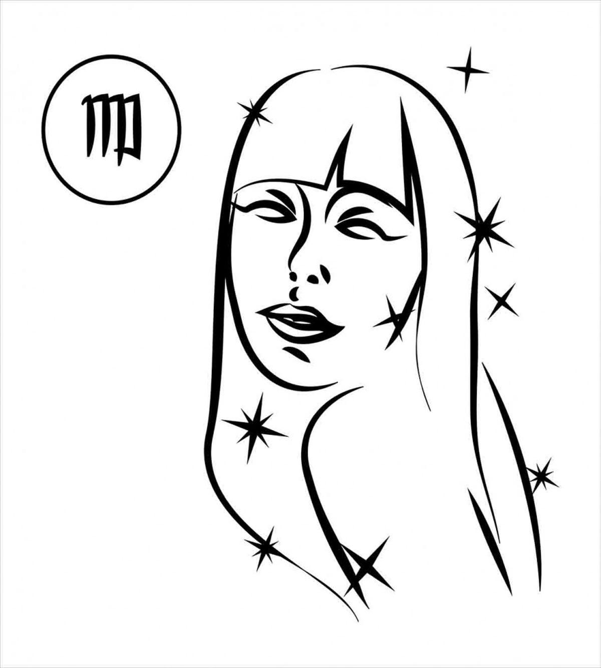 Woman with Stars — Pattern