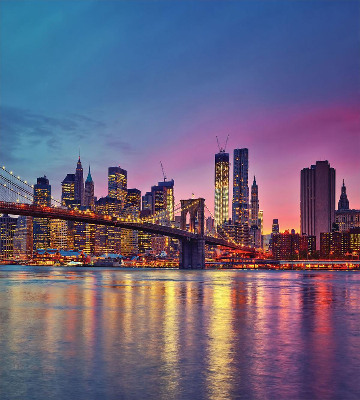Manhattan Vivid Dusk Skyline — Pattern